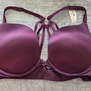 Victoria's Secret Strappy Plunge Bra in Deep Plum